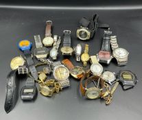 A selection of wristwatches various makers and conditions.
