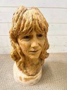 A plaster model of a head (H52cm)