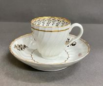 A Chamberlain Worcester cup and saucer c.1790