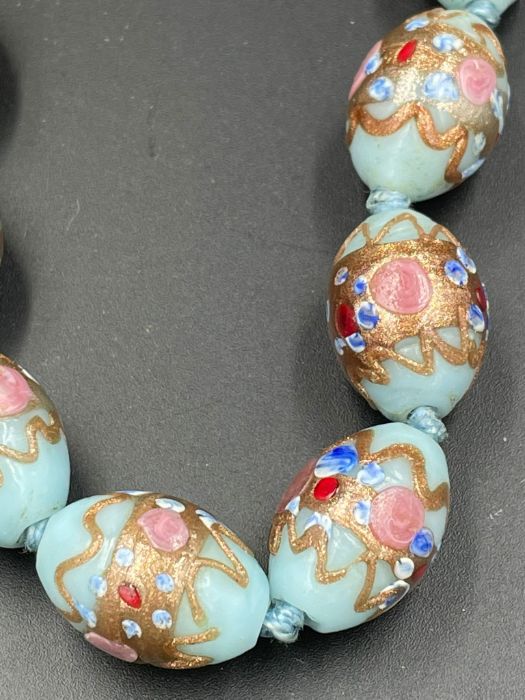 An Austrian handpainted necklace circa 1800's - Image 2 of 2