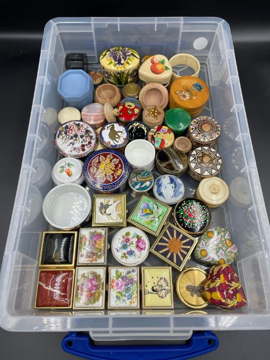 A selection of various pill boxes