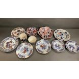 A selection of ironstone china