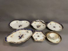 A selection of seven pieces of Caughley china c.1775-90