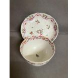 New Hall porcelain pattern no 467 c1800 tea bowl and saucer.