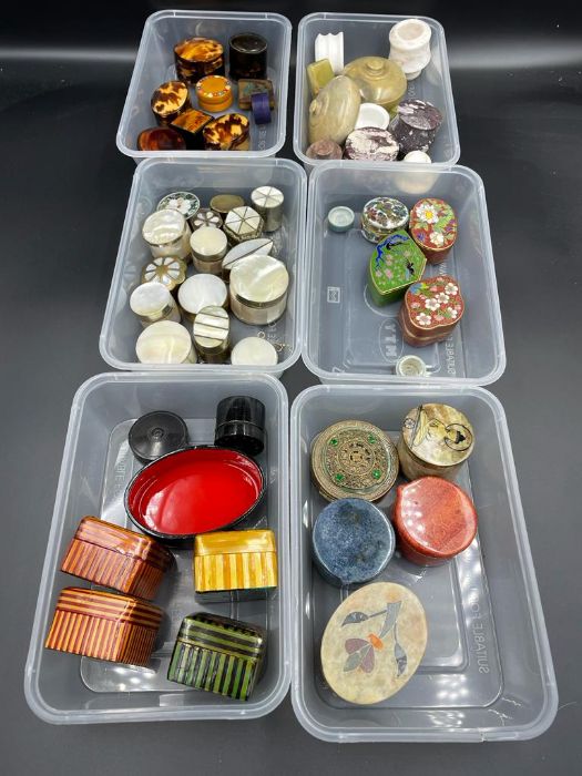 A selection of various pill boxes