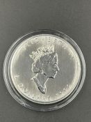A Canadian 1oz 1992 £2 silver coin