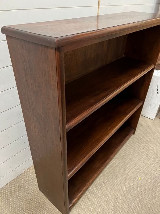 A mahogany open bookcase (H110cm W106cm D29cm) - Image 3 of 3