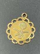 An 18ct Saudi Arabian gold pendant .(Approximate Weight 2g)
