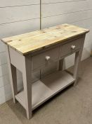 A hall table with two drawers (H76cm W82cm D32cm)