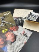 A selection of various autographs, LondonBeat, Rowan Atkinson, Peter Pan, etc