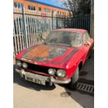 A 1973 Alfa Romeo 2000 right hand drive, Barn/garage find. in need of full restoration, fire in