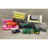 A selection of boxed and unboxed vehicles, to include buses etc