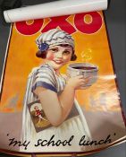 Four vintage OXO posters (70 cm x 47 cm)