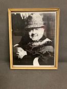 An autographed photo of Mickey Rooney