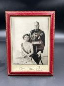 A framed, 1963 signed photo of HRH Prince Henry, Duke of Gloucester and Alice, Duchess of Gloucester