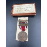 London County Council The Kings Medal awarded to G F Parker, boxed