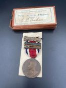 London County Council The Kings Medal awarded to G F Parker, boxed