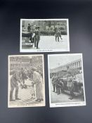 Three WWII German postcards featuring Adolf Hitler, sent from Czechoslovakia by a member of the