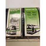 An album of Intercity Train Tickets along with an album of Green Line Bus timetables.