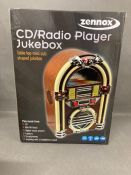 Zennox cd/radio player jukebox, sealed