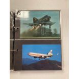 Two Albums of vintage postcards relating to aviation and planes.