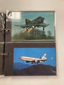 Two Albums of vintage postcards relating to aviation and planes.