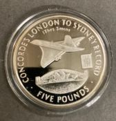 Thirteen silver coins dated 2006 celebrating Concorde, Gibraltar 2006