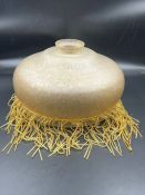 A glass fringe dome beaded lamp shade (Dia 27cm)