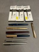 A selection of Parker pens