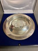 A Limited edition Silver Jubilee silver, hallmarked plate by Pobjoy Mint. (Approximate Weight 127g)