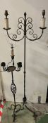 Two wrought iron lights