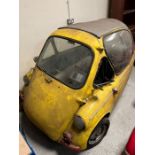 A Classic Heinkel Kabine microcar. Heinkel 153, 1957 Bubble car. Registration number UON 912,