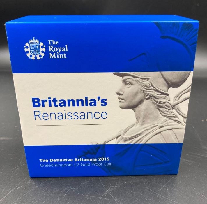 A Royal Mint Britannia's Renaissance The Definitive Britannia 2015 United Kingdom £2 Gold Proof Coin - Image 3 of 5