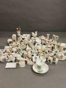 A large selection of crest ware