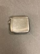 A Hallmarked silver vesta case, engraved Floreat Oswestria Oswestry