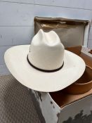 A Resistol western hat, boxed natural 73/8. San antone, Stetson