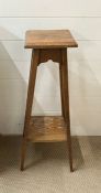 An oak lamp table Arts and Craft style (H82cm)