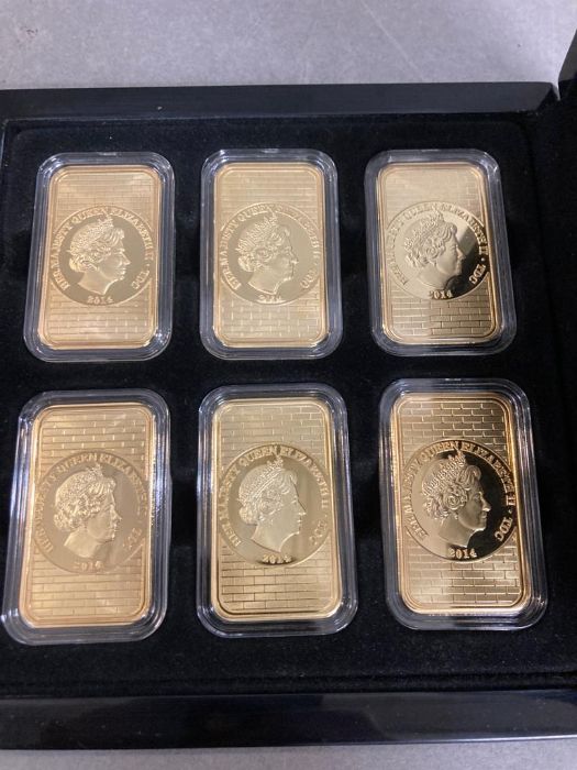 Saint Helena, Ascension and Tristan da Cunha Tristan Da Cunha 1 Crown Gold-Plated 6 Coins Set The - Image 3 of 3