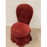 A small slipper style chair