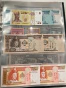 An album of world bank notes (L-P)