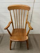 A high back Windsor farmhouse chair. With spindle back