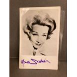 An autographed photo by Marlene Dietrich