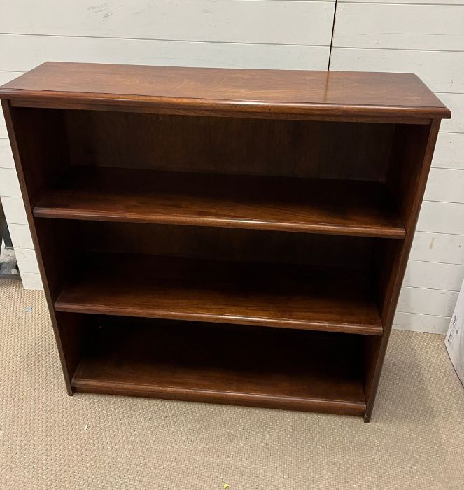 A mahogany open bookcase (H110cm W106cm D29cm) - Image 2 of 3