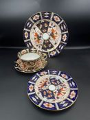 Royal Crown Derby Imari pattern (2451) selection of china to include plate, tea cup and saucer and