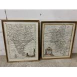 Two framed maps, Buckinghamshire and Stato Del Mogol