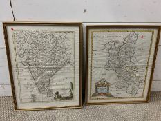 Two framed maps, Buckinghamshire and Stato Del Mogol