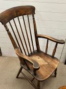 A Windsor spindle back chair