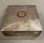 A Hallmarked silver cigarette box Engraved Cotswold Cup Trial 1930 Passenger Award 1st Class