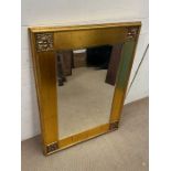 A gilt frame mirror (74cm x 100cm)