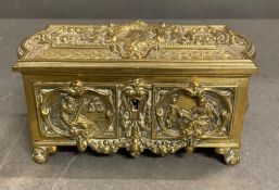 A gilt bronze Queen Victoria diamond jubilee casket